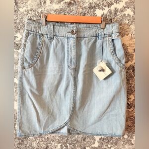 Blue Willi's Light Blue Denim Jean Skirt NWT Denmark Sustainable Mini New 10 12